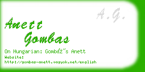 anett gombas business card